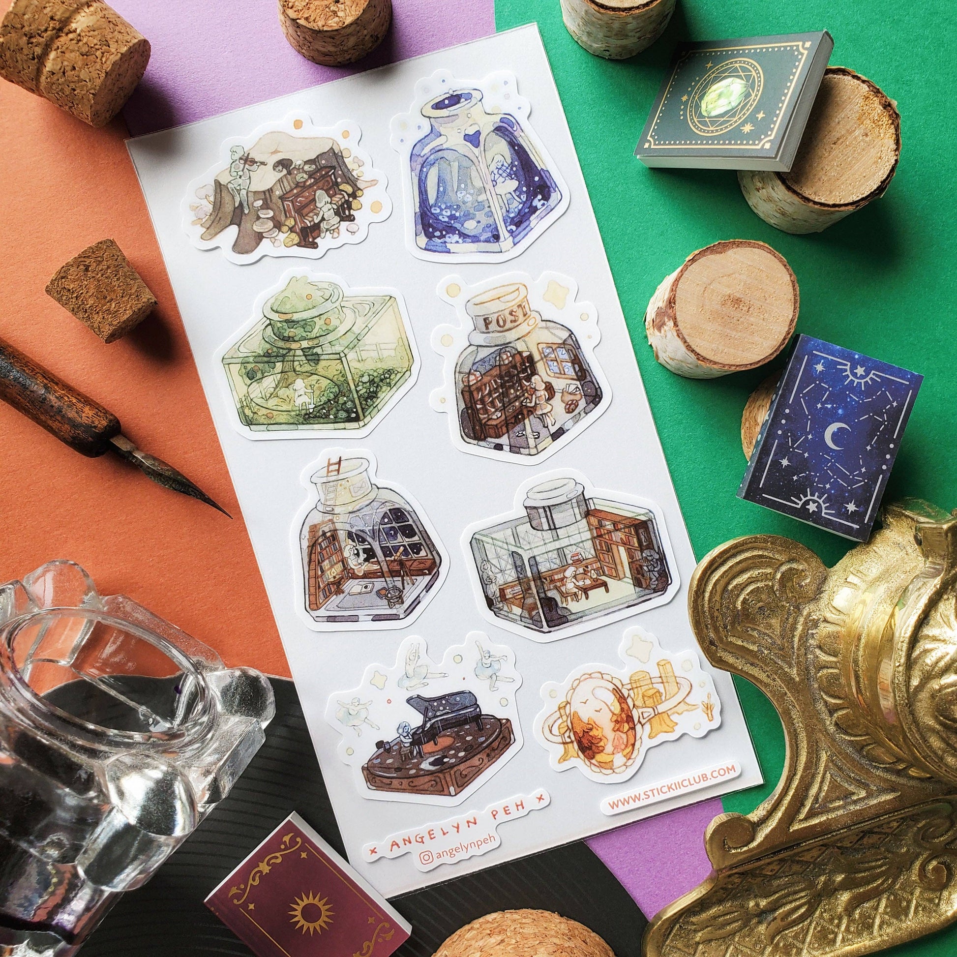 Ink Bottle Worlds Sticker Sheet