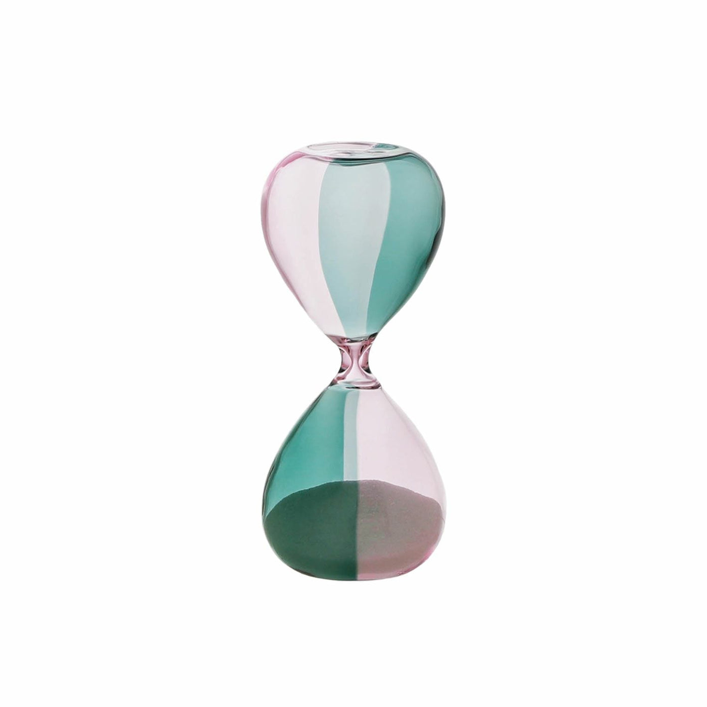 Colorful hourglass on a white background