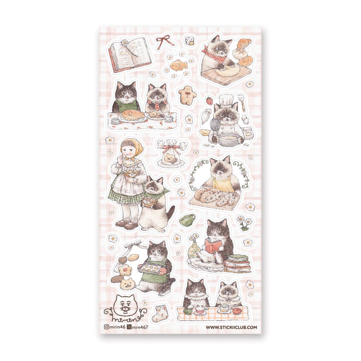 Pastry Chef Cats Sticker Sheet