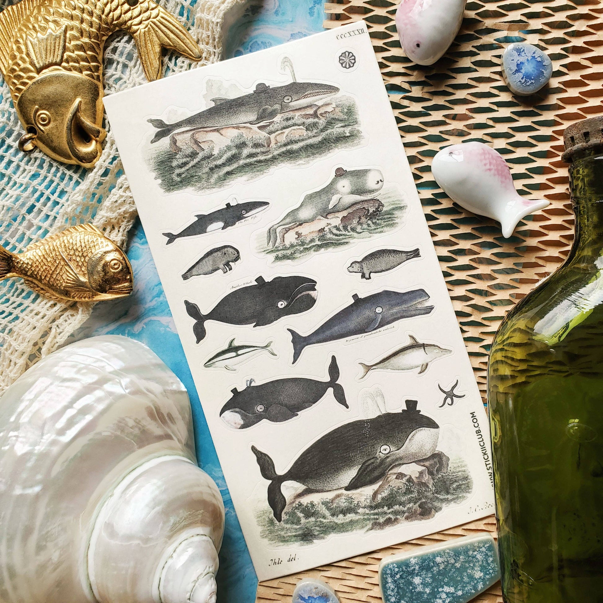 Dapper Whales Sticker Sheet