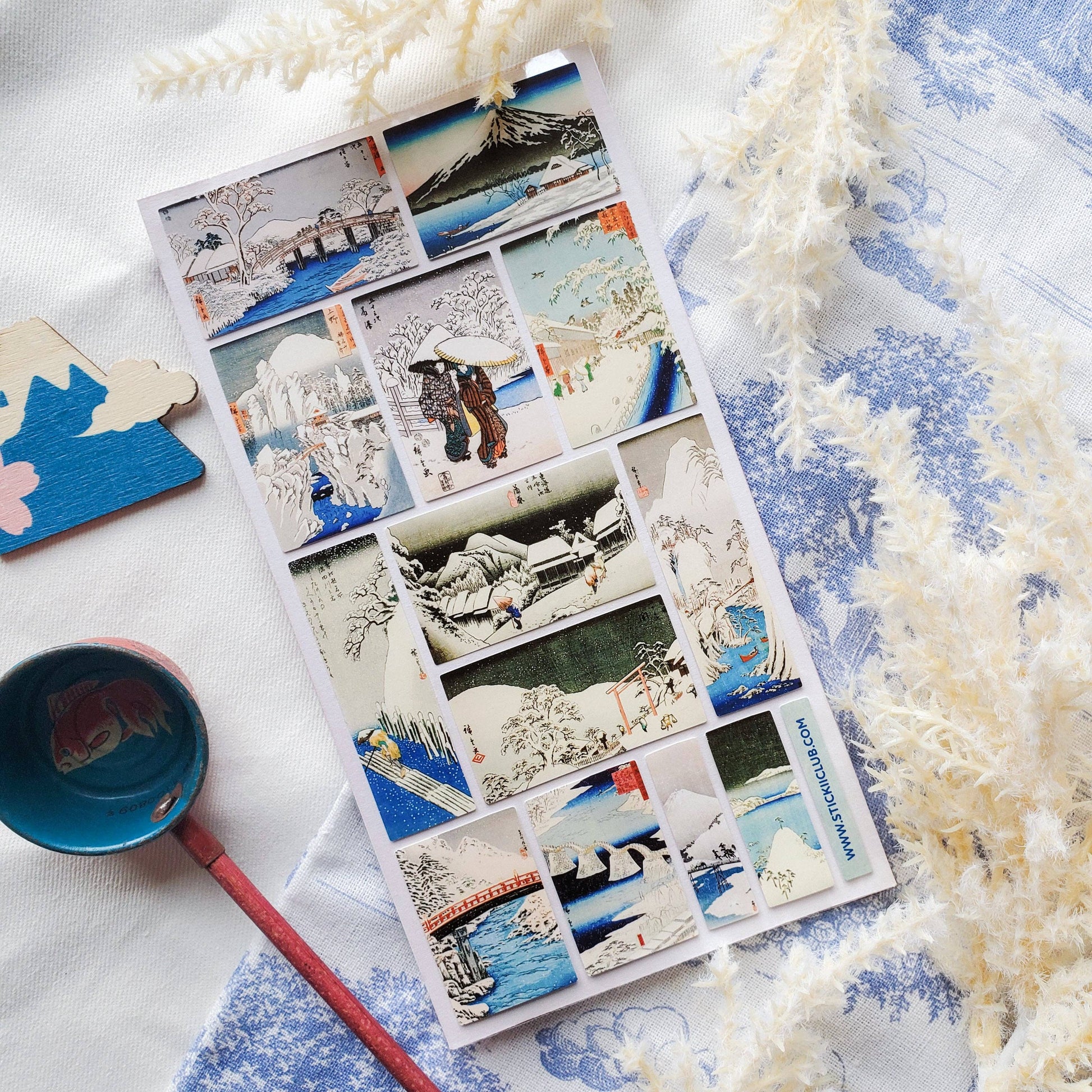 Japan in Snowfall Sticker Sheet