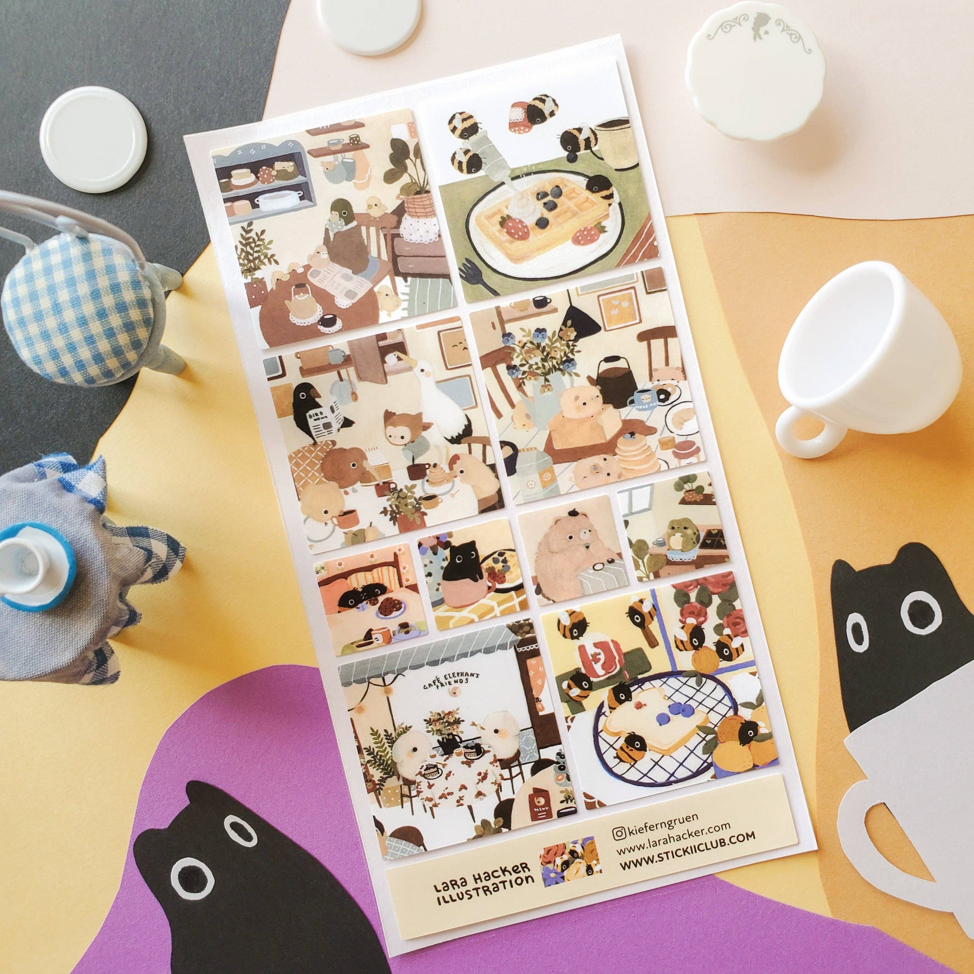 Breakfast with Friends Sticker Sheet