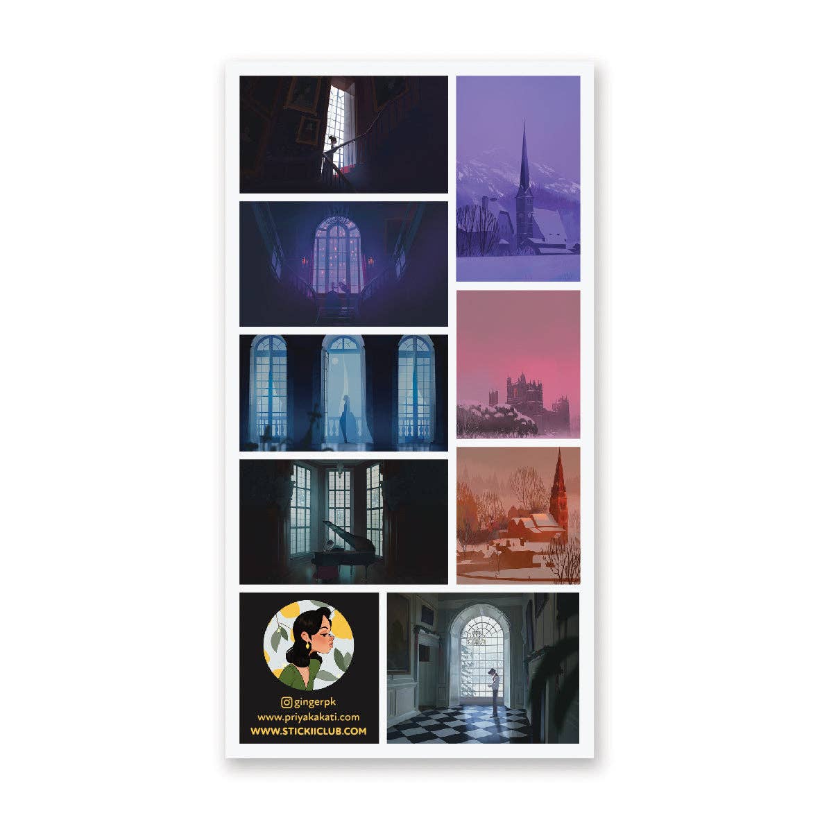 Moody Manor Magic Sticker Sheet