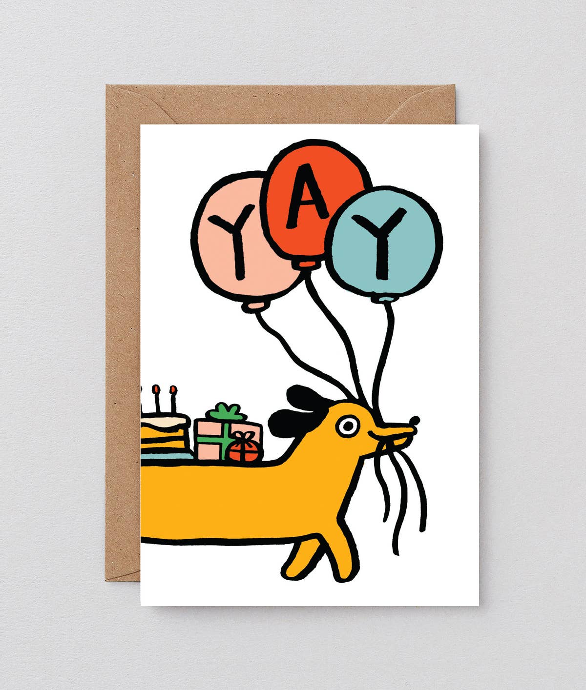 Birth-Yay Sausage Dog Greetings Card