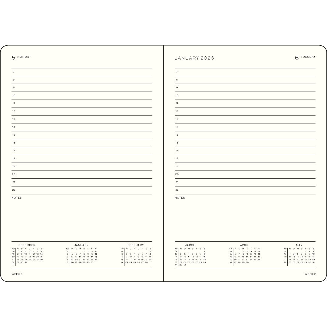 Leuchtturm1917 A5 Daily Diary 2026