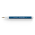 Pen with blue barrel and white grip on a white background