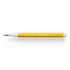 Pen with yellow barrel and white grip on a white background