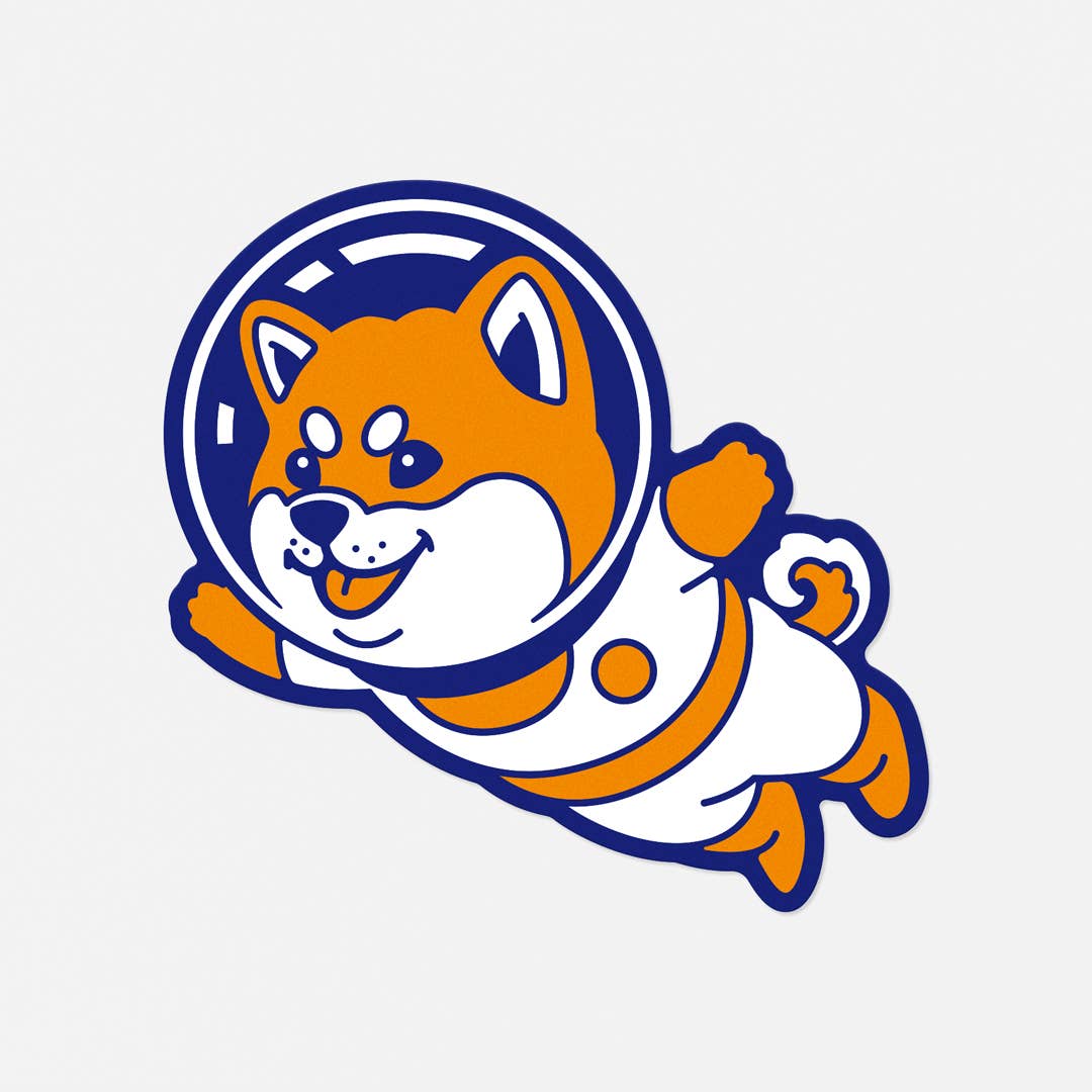 “Space Shiba” vinyl sticker