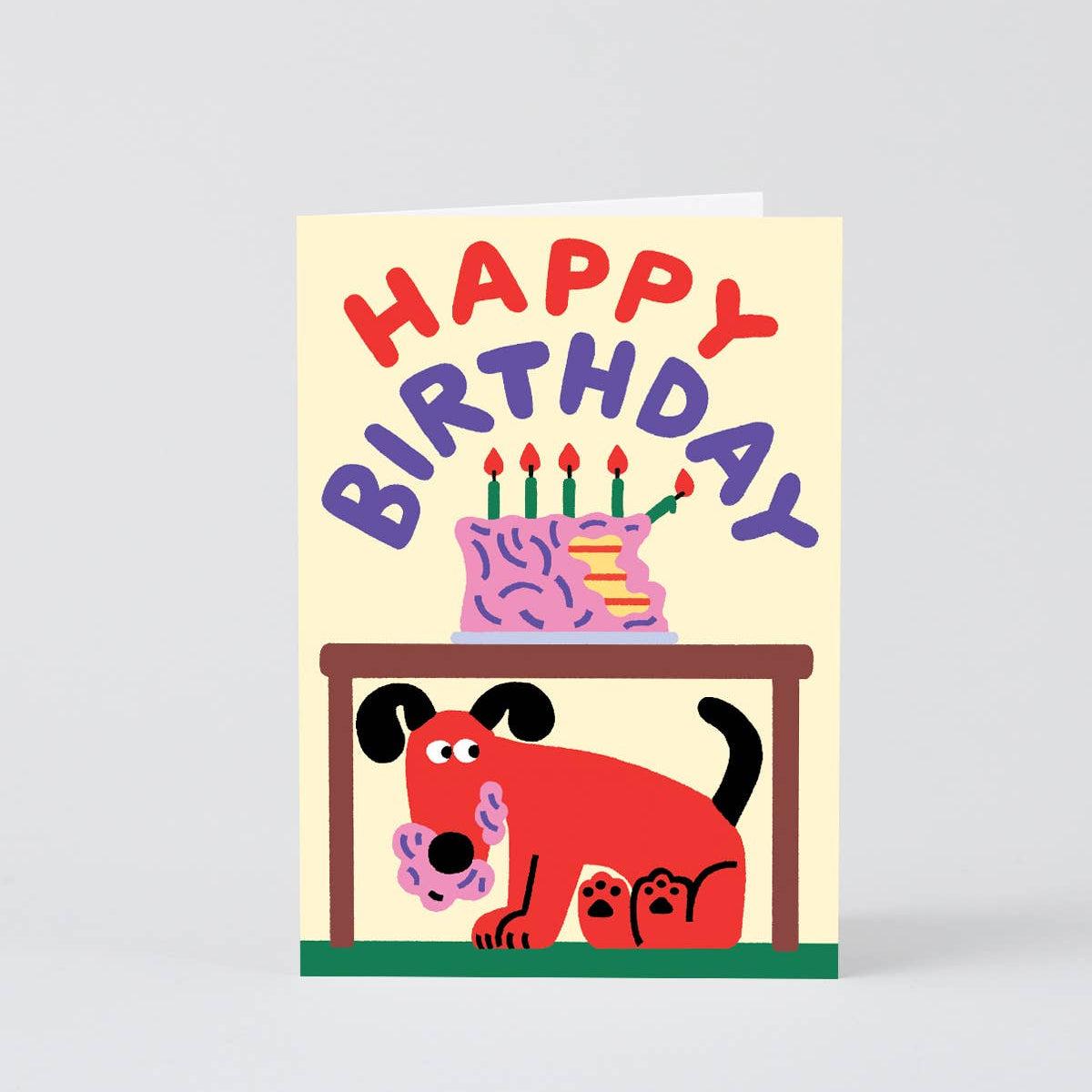 Happy Birthday Dog Ate The Cake' Greetings Card
