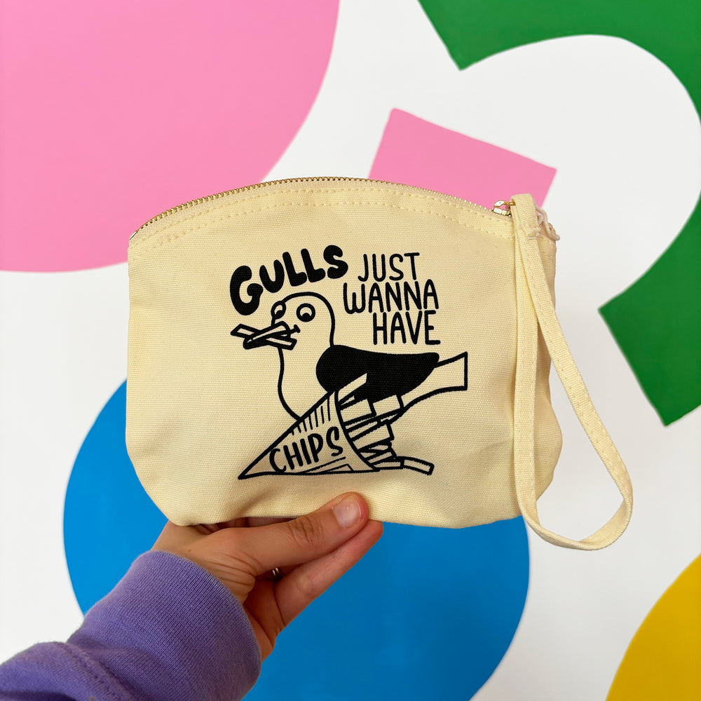Gulls Just Wanna Have Chips Zip Pouch