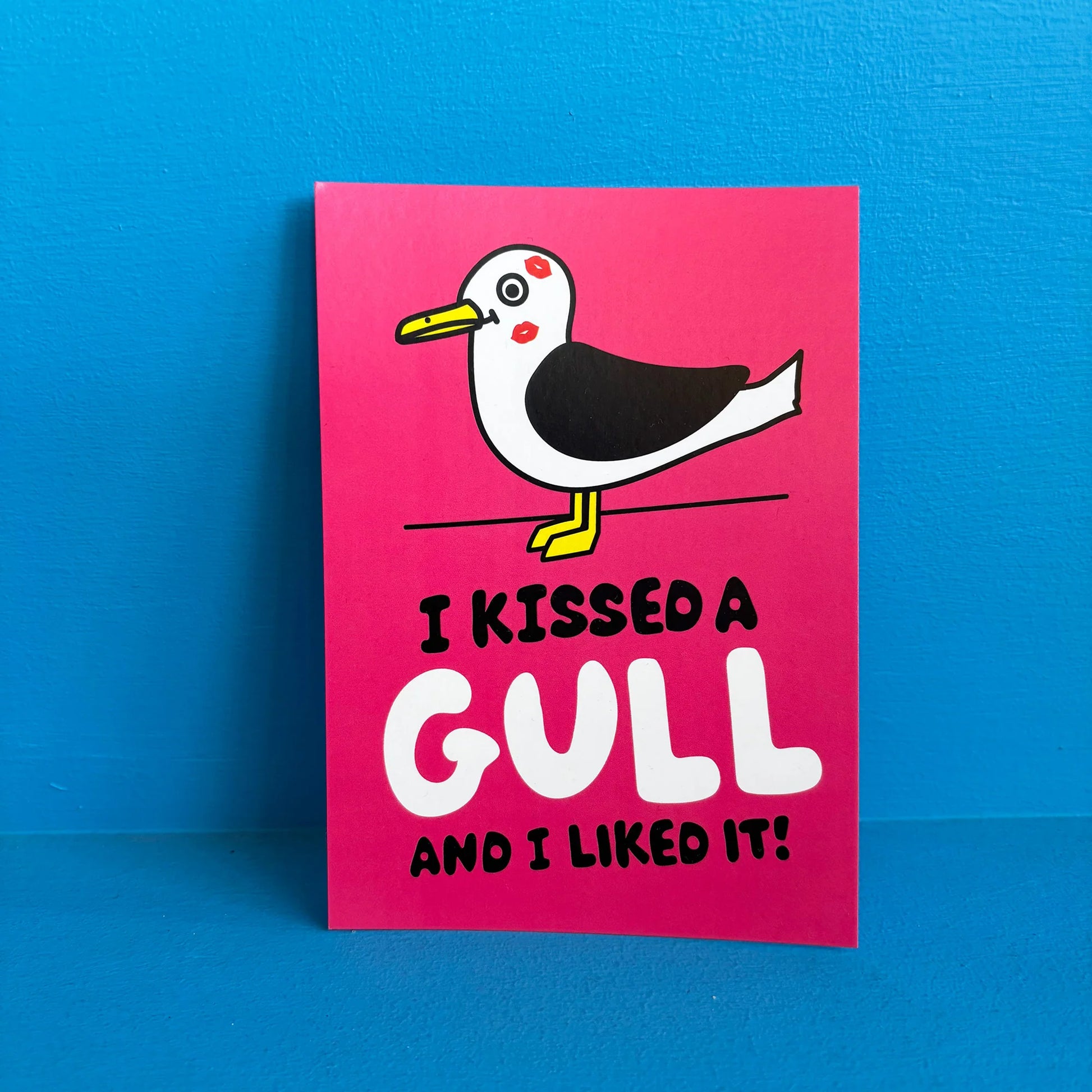 I Kissed a Gull Postcard