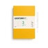 Yellow notebook with white label featuring 'Leuchtturm1917' on a white background