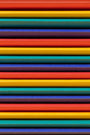 Stack of colorful straws in various bright colors.