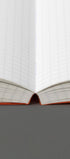 Open book with white pages on a white background