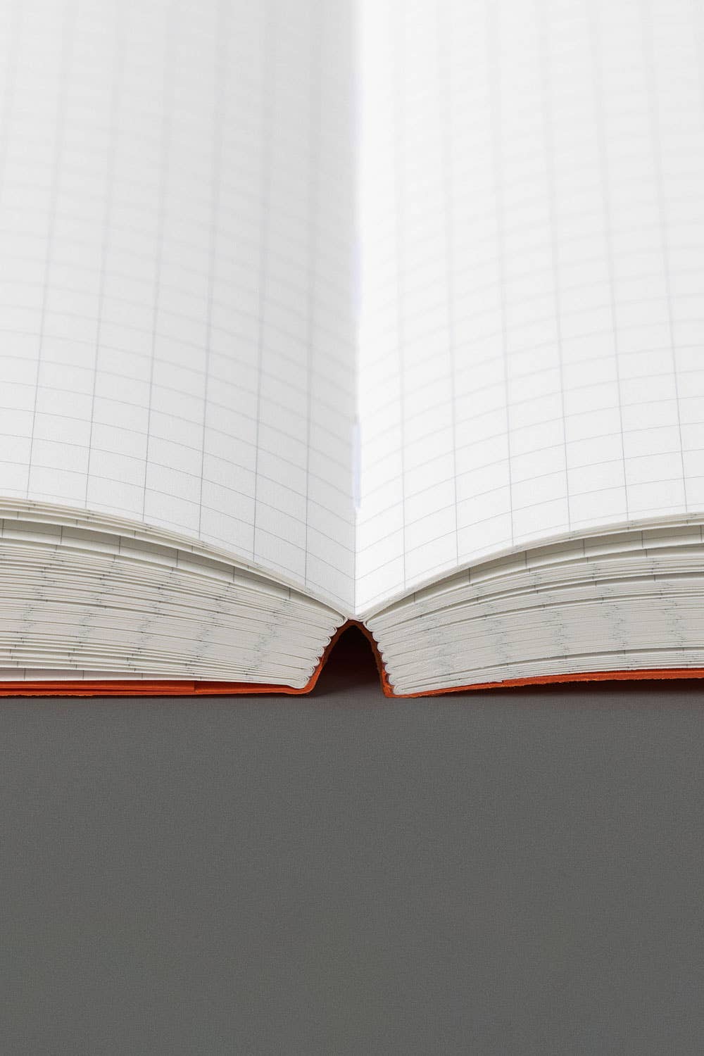 Open book with white pages on a white background