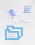 Blue architectural sketches of stairs on a white background with 'Project New Home' text.