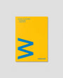 Yellow planner with blue 'W' logo and 'mishmash' branding on a gray background