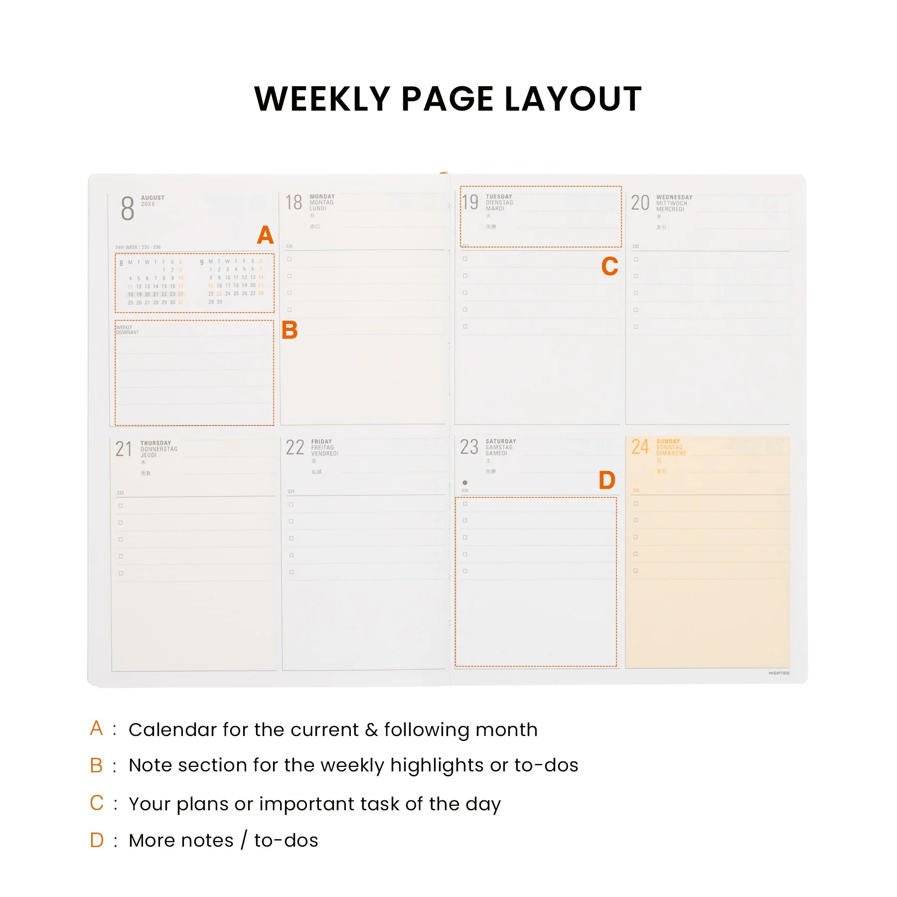 Hightide 2026 Weekly Block Planner