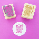 Needle and Thread Mini Rubber Stamp