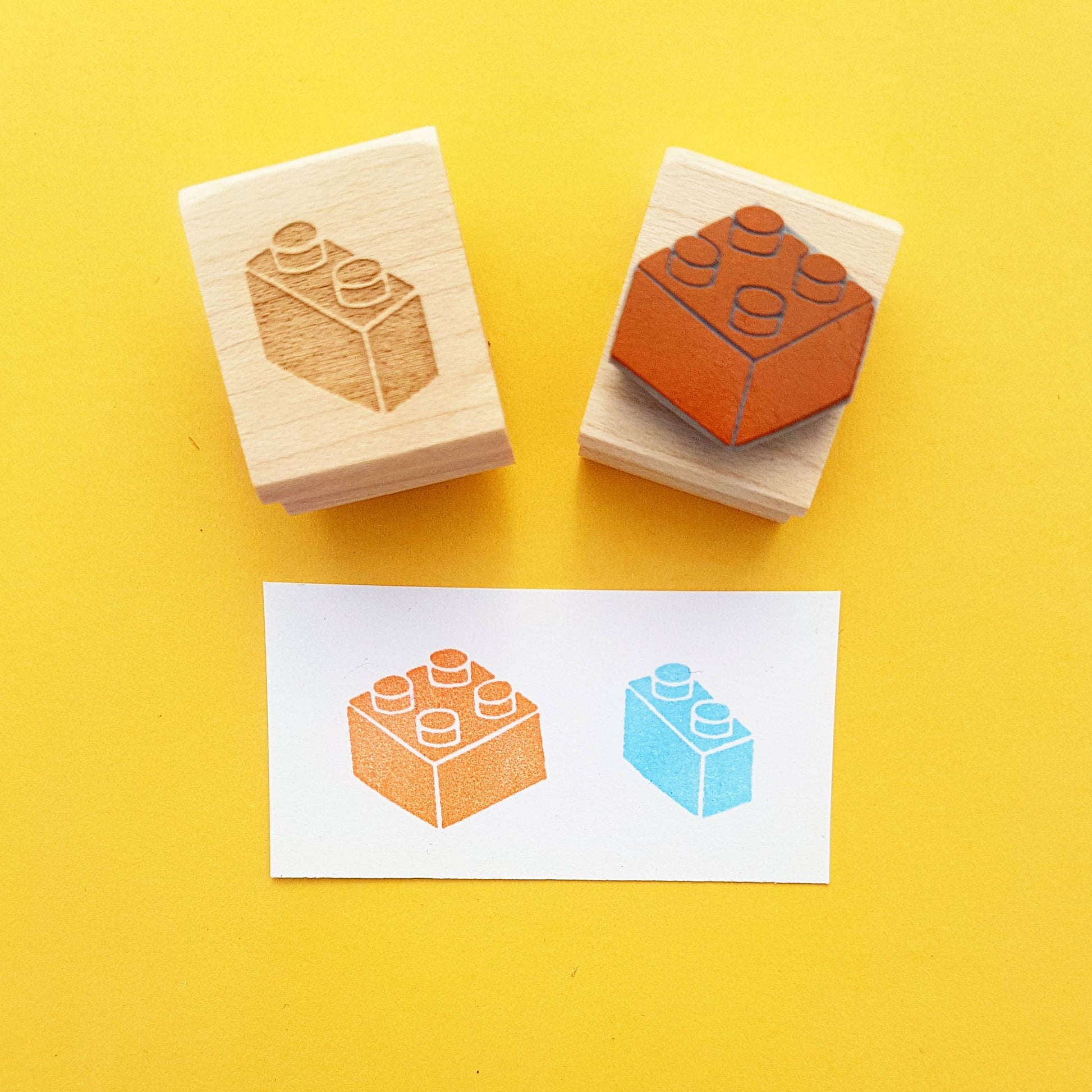 Building Brick Mini Rubber Stamp