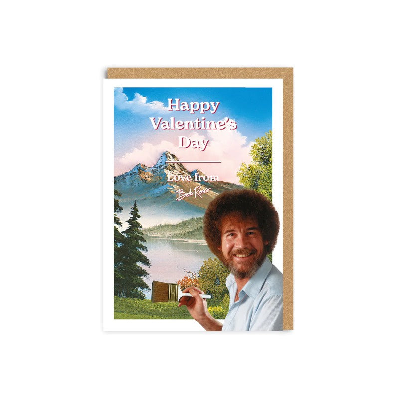 Bob Ross Happy Valentines Day Greeting Card