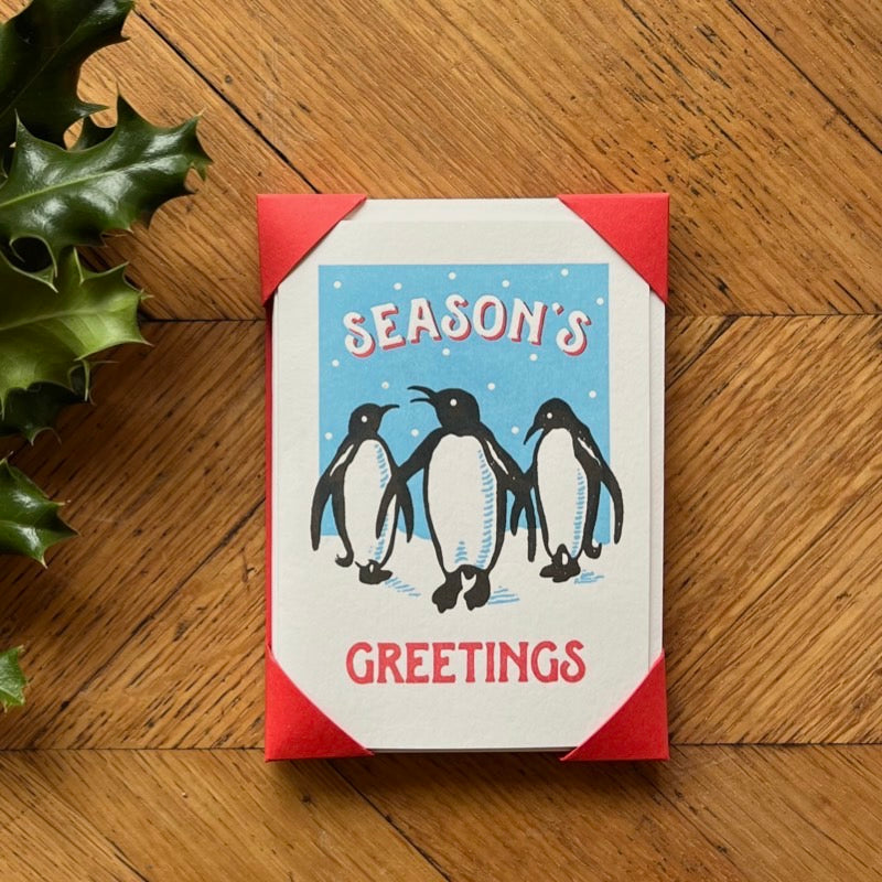 Christmas Penguins Greeting Card Pack of 5 (A6)