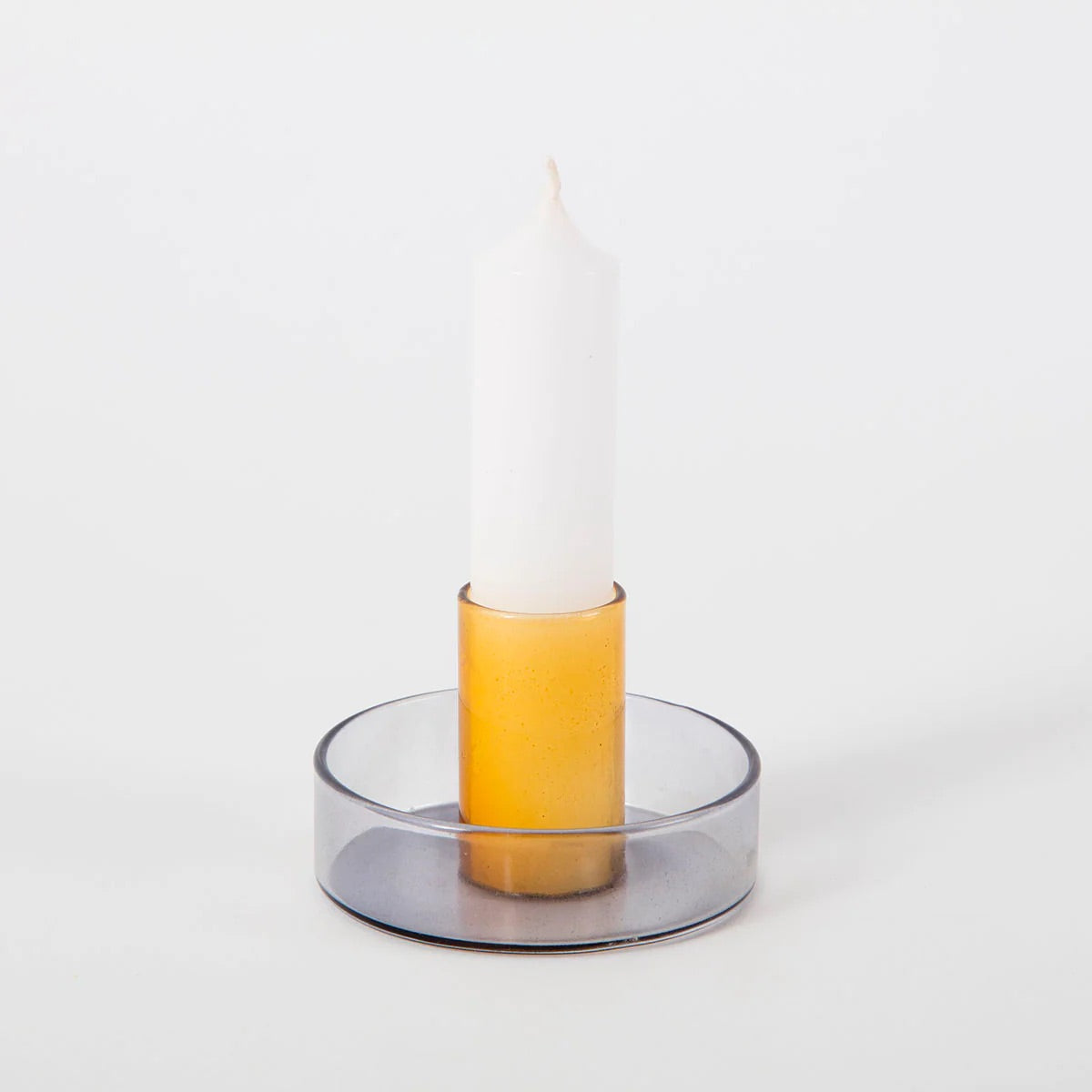 Duo Tone Glass Candle Holder