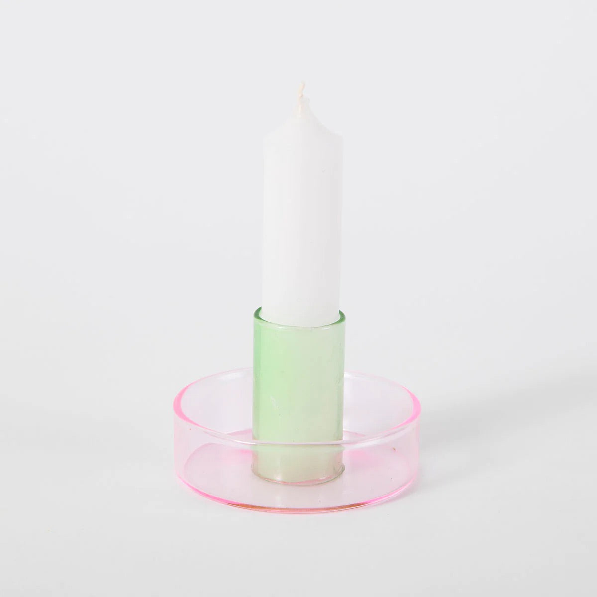 Duo Tone Glass Candle Holder