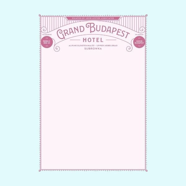 Grand Budapest Hotel Notepad