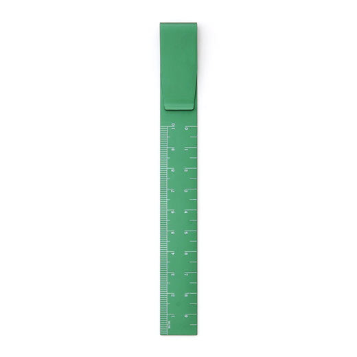 Clip ruler green on white background