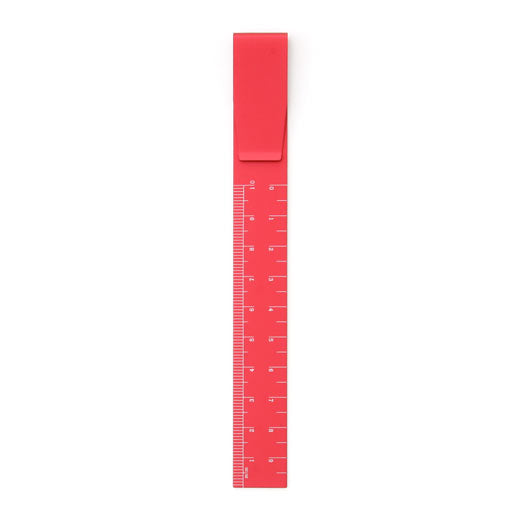 clip ruler red on white background