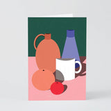 Objects & Oranges Greeting Card