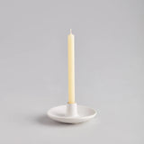 Plate Candle Holder Matte White 1/2