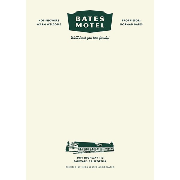 Bates Motel Psycho Notepad