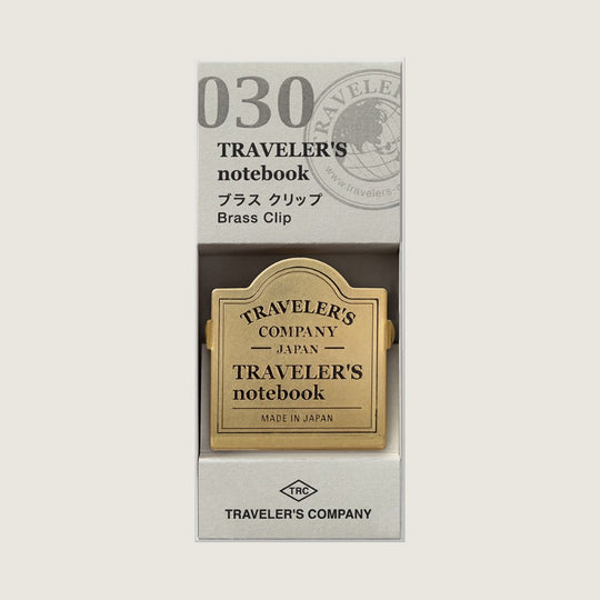 Traveler’s Notebook Brass Clip - Logo
