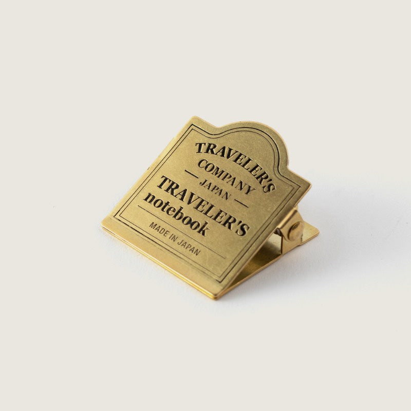 Traveler’s Notebook Brass Clip - Logo