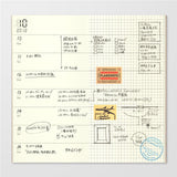 TRAVELER'S Notebook Refill Free Diary Weekly & Grid 019