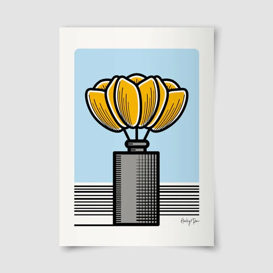 Trio Yellow Tulip A4 Print