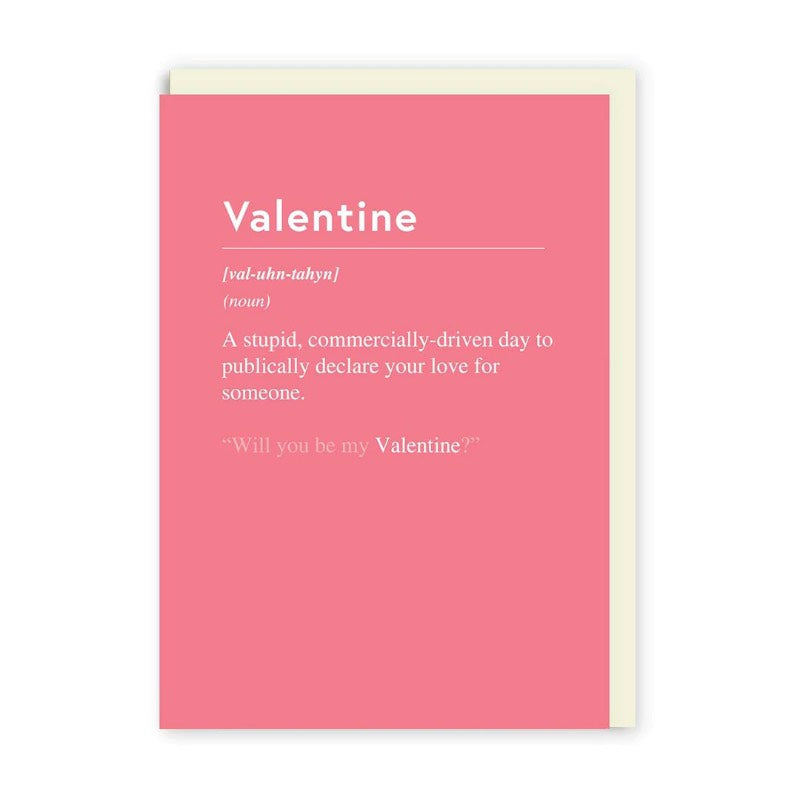 Valentine Definition Greeting Card