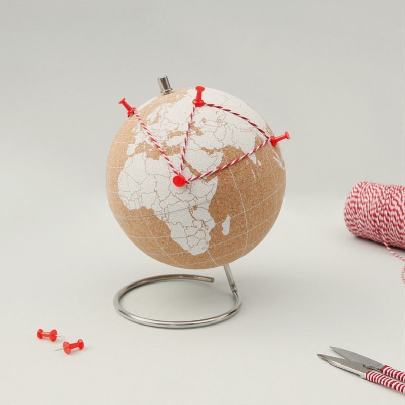 White Mini Cork Globe