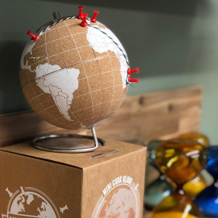 White Mini Cork Globe
