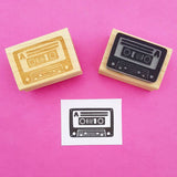 Casette Tape Rubber Stamp