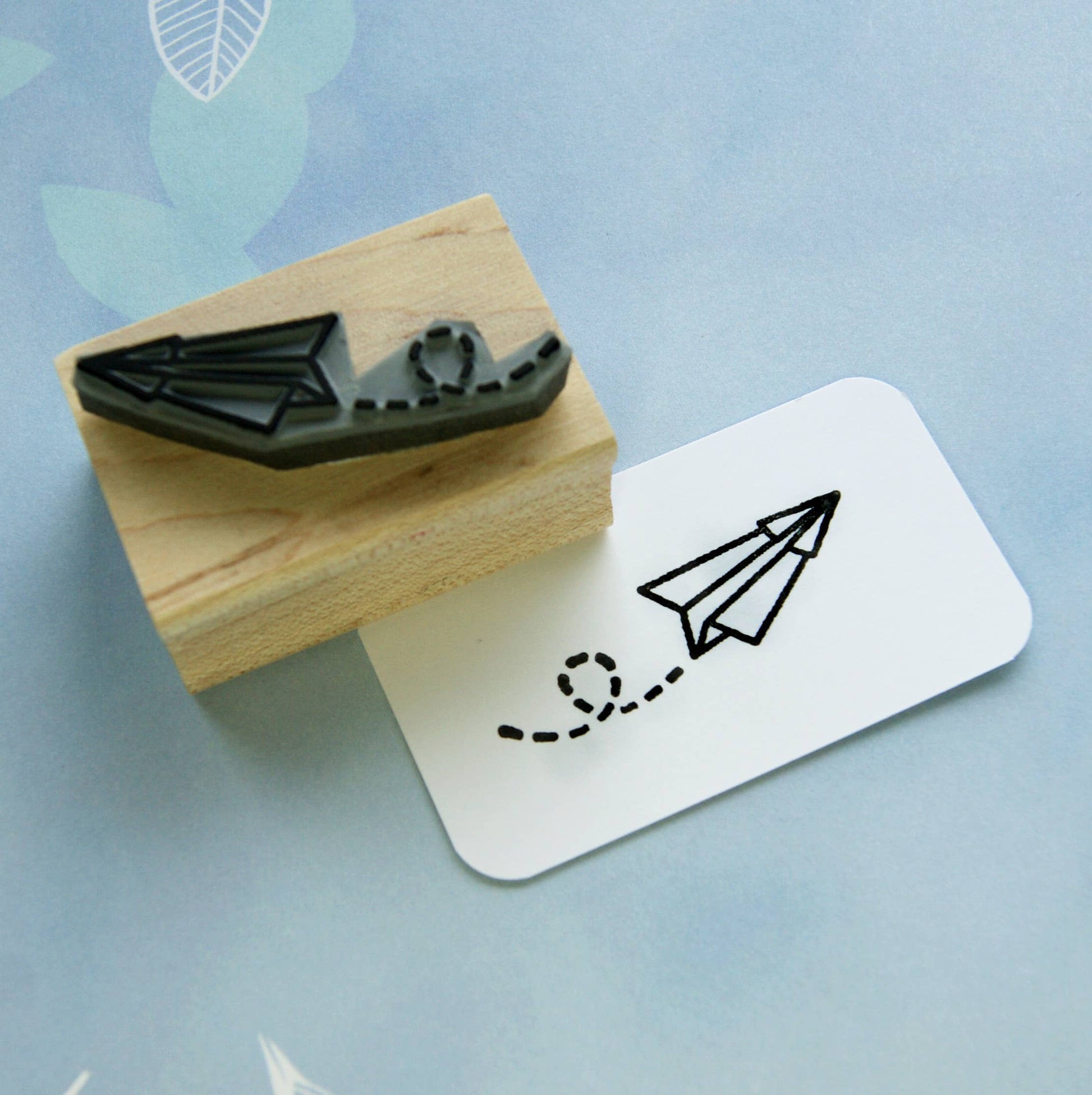 Paper Plane Rubber Stamp