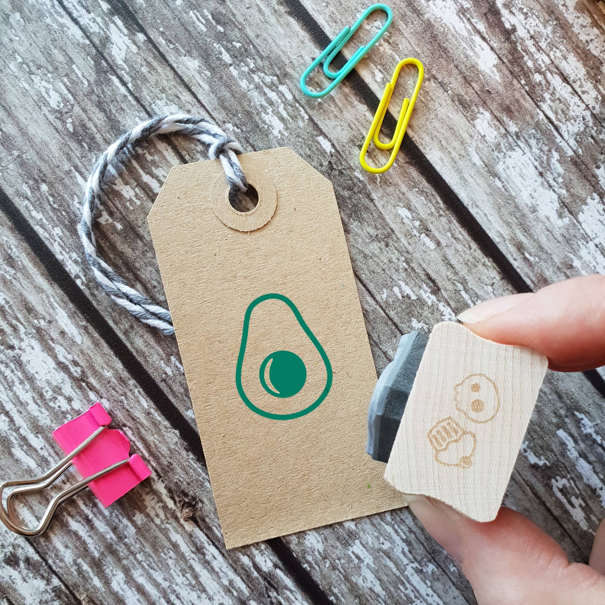 Avocado Mini Rubber Stamp