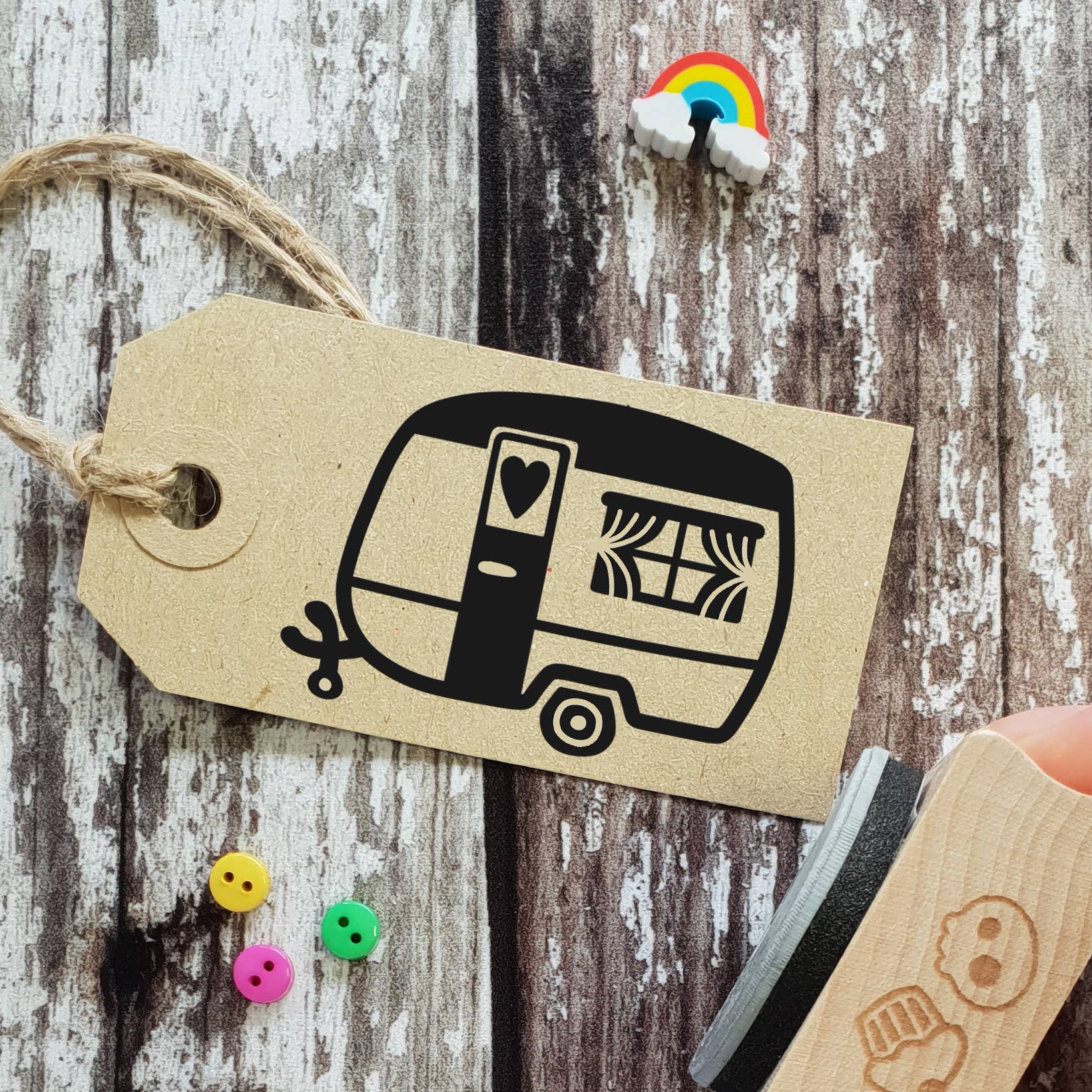 Caravan Trailer Rubber Stamp