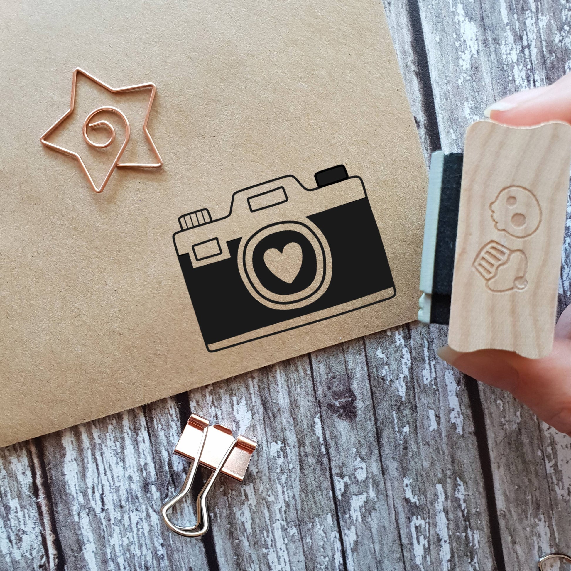 Retro Camera Rubber Stamp