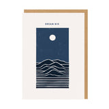 Dream Big Moon Over Mountains Greeting Card